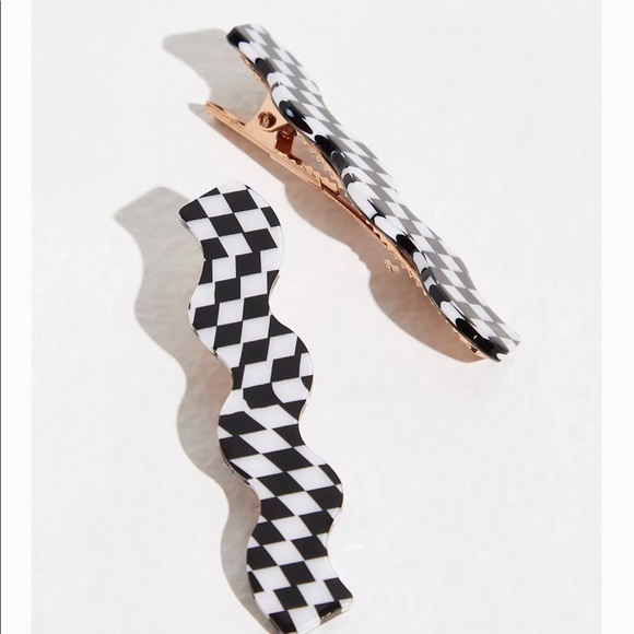 Free people check to it clip set of two - Picture 6 of 10